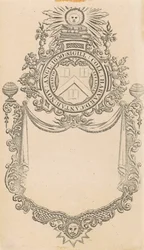 Exlibris del Colegio de Harvard con el sello Christo et Ecclesiæ