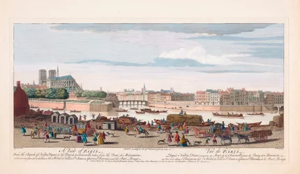 Vista de París, Francia, del siglo XVIII