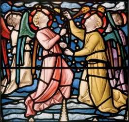 Tres Ángeles Inciensando (detalle de Cristo en Majestad)