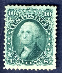 10c Washington E Grill único, 1867