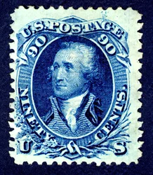 90c Washington F Grill único, 1867-1868