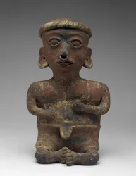Figura Masculina, Parte de una Pareja Sentada, 300 a.C.-300 d.C.