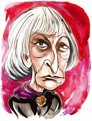 Elisabeth Lutyens - caricatura en color