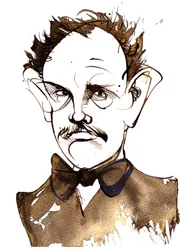 Richard Strauss, compositor y director alemán (1864-1949); caricatura