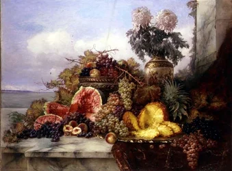 Bodegón con frutas deliciosas