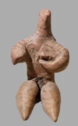 Figurilla de arcilla pintada de una mujer, Siria, c.5000 a.C.