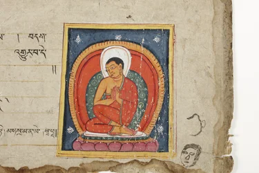 Página de un manuscrito budista, posiblemente del Mahashitalanika