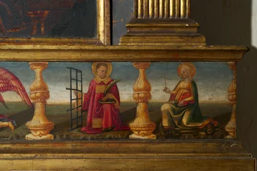 (detalle) de la Coronación de la Virgen