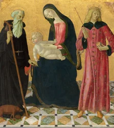 Madonna y Niño con San Antonio Abad y San Segismundo
