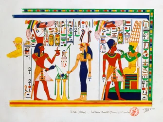 Mural de El-Kab, Egipto, 1841