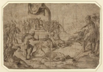 Escena de sacrificio (¿Cayo Mucio Escévola?)