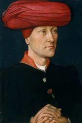 Retrato de un hombre con caperuza
