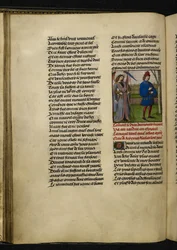 Harley MS 4425 f.18v Amors (el Dios del Amor) y L