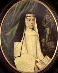 Mary Barbara Huddleston (1708-87) con el hábito de una monja de la orden de las Canonesas Agustinas en el Convento Inglés en Brujas, c.1727