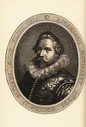 Retrato de Abraham Bloemaert, pintor y grabador holandés, manierista de Haarlem