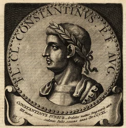 Retrato del emperador romano Constantino II
