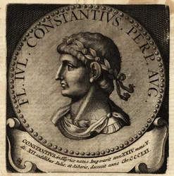 Retrato del emperador romano Constancio II
