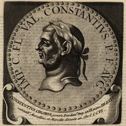 Retrato del emperador romano Constancio I