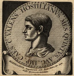 Retrato del Emperador Romano Hostilian