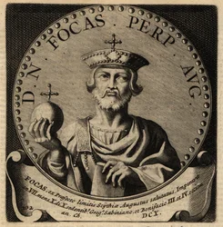 Retrato del emperador romano Focas
