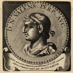 Retrato del emperador romano Valente