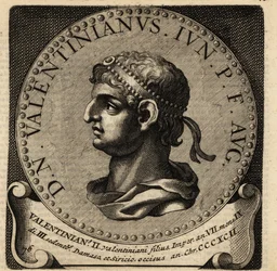 Retrato del emperador romano Valentiniano II