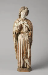 San Juan Evangelista por Meester van Koudewater, c. 1470 (nogal)