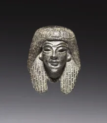 Montura de bronce de un Shawabty Bundle: Cabeza, finales de la 18ª a principios de la 19ª dinastía, c.1336-1256 a.C.