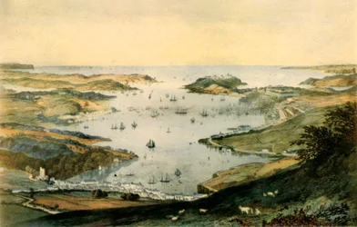 Puerto de Falmouth, c1840, 1942