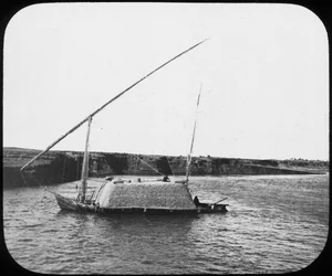 Una dahabiyeh cargada, Egipto, c1890