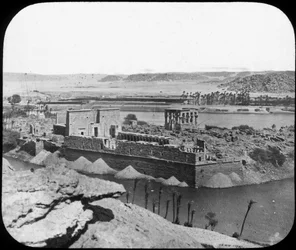 Vista general de las ruinas, Philae, Egipto, c1890
