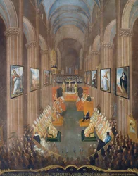 Sesión inaugural del Concilio de Trento en 1545, detalle