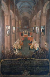 Sesión inaugural del Concilio de Trento en 1545, detalle