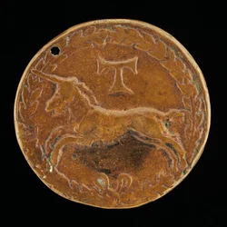 Unicornio y Cruz Tau [reverso], c. 1480-1486