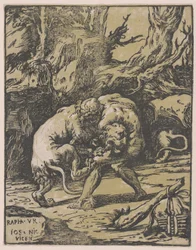 Hércules y el león de Nemea, 1540-50