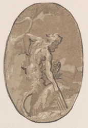 Marsyas dibujando la Syrinx del río, ca. 1540-50