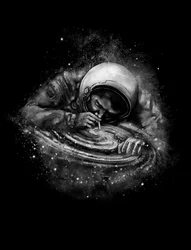 Un astronauta se come una galaxia