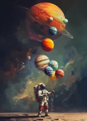 Globos «El planeta del astronauta»