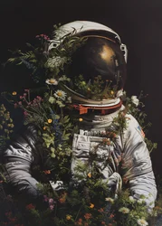 El astronauta floreciente