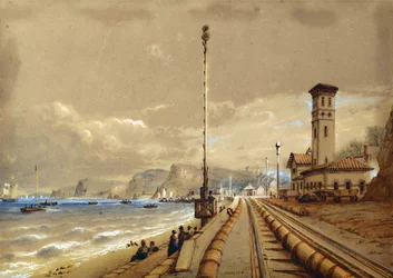 Atmospheric Railway at Dawlish, c.1850 (acuarela sobre papel)