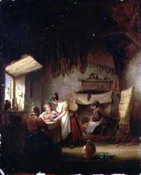 Interior con Figuras