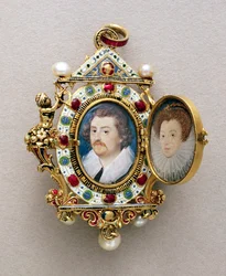 Retratos de hombre y mujer desconocidos, hacia 1590