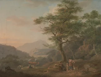 Un paisaje con figuras