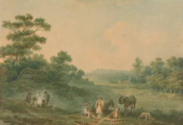 Paisaje con gitanos
