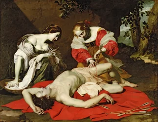 San Sebastián atendido por la Santa Irene