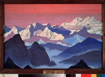 Kangchenjunga. El Himalaya (Tíbet). Pintura de Nicolas (Nicholas) Roerich (1874-1947), tempera sur toile