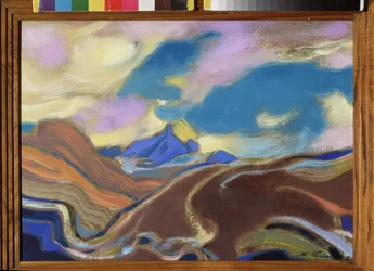 Maghdi. Oeuvre de Sviatoslav Nikolayevich Roerich (1904-1993), tempera et huile sur carton