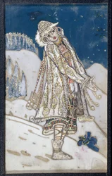 Proyecto de vestuario para la obra La demoiselle des neiges de Alexandre Ostrovski (1823-1886). (Diseño de vestuario para la obra de teatro Snow Maiden, de A. Ostrovsky). Obra de Nicholas Roerich (1874-1947), témpera sobre papel