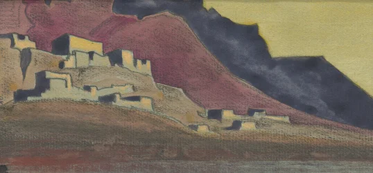Fortalezas tibetanas, boceto, 1932