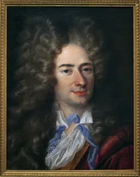 Retrato de Jean de La Bruyere (Labruyere) (1645-1696), escritor moralista. Pintura atribuida a Nicolas de Largilliere (1656-1746). Museo de Bellas Artes de Quimper